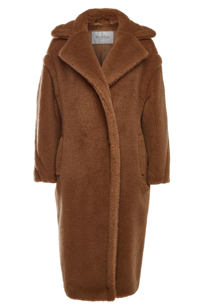 Max Mara Max Mara Teddy Coat In Camel Wool And Silk