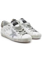 Golden Goose Golden Goose Super Star Sneakers With Leather And Glitter