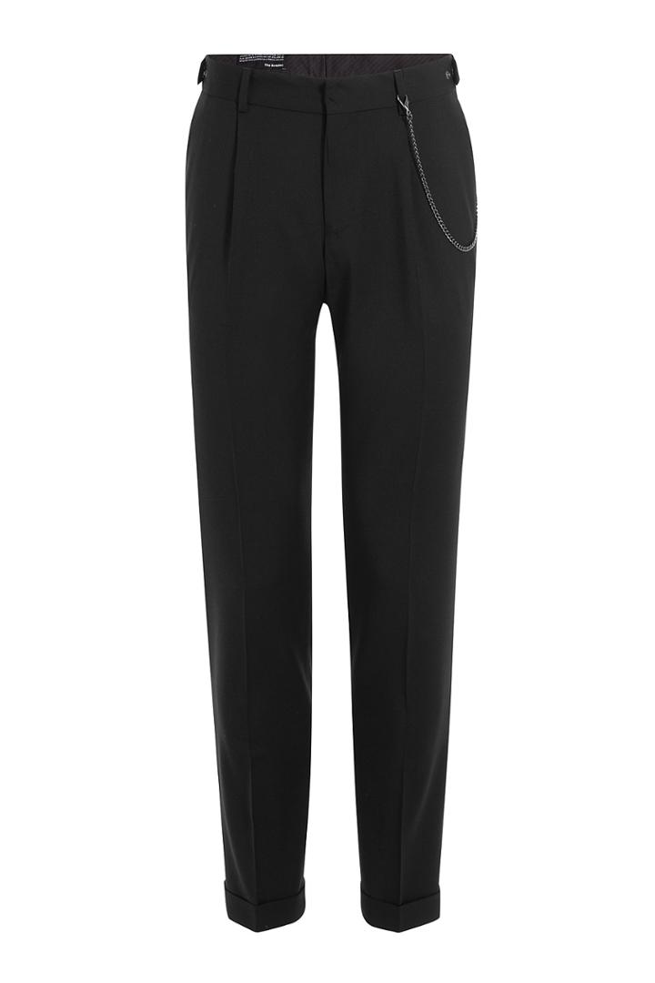 The Kooples The Kooples Tapered Pants With Chain - Black