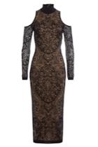 Balmain Balmain Dress With Lace Overlay - Black