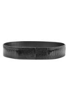Jil Sander Jil Sander Embossed Leather Belt - Black