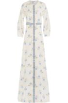 Vilshenko Vilshenko Printed Silk Maxi Dress - White