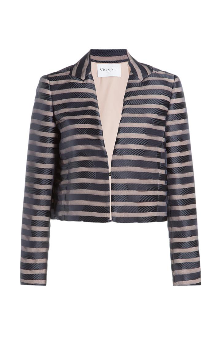 Vionnet Cropped Striped Blazer