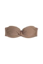 Luli Fama Luli Fama Cosita Buena Underwired Push-up Bandeau Bikini Top - Brown