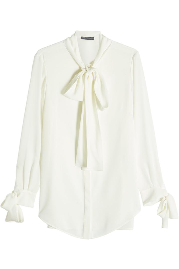 Alexander Mcqueen Alexander Mcqueen Silk Blouse With Bow Detail