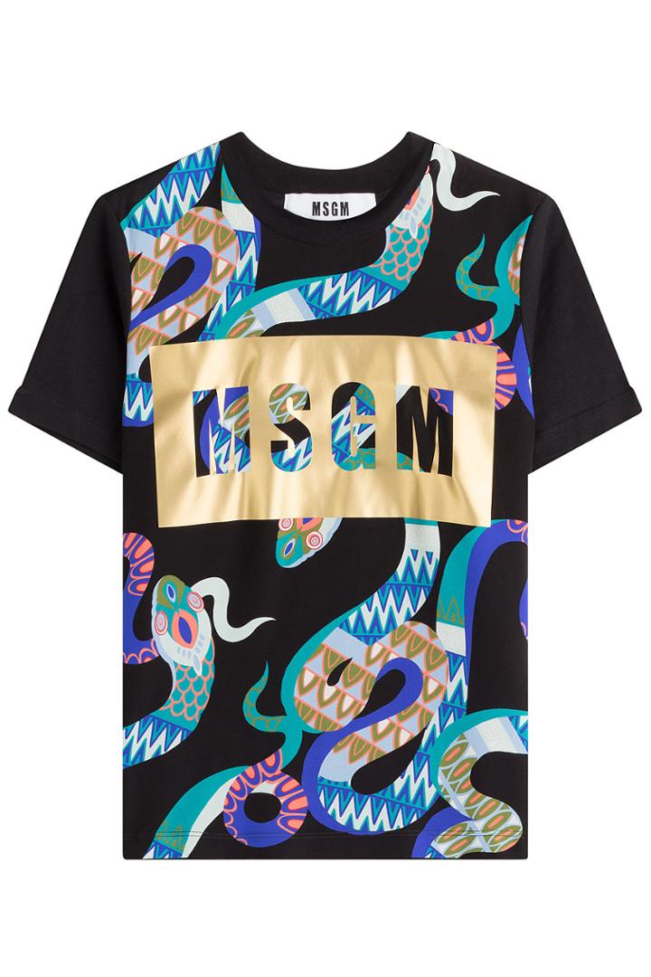 Msgm Msgm Printed Cotton T-shirt