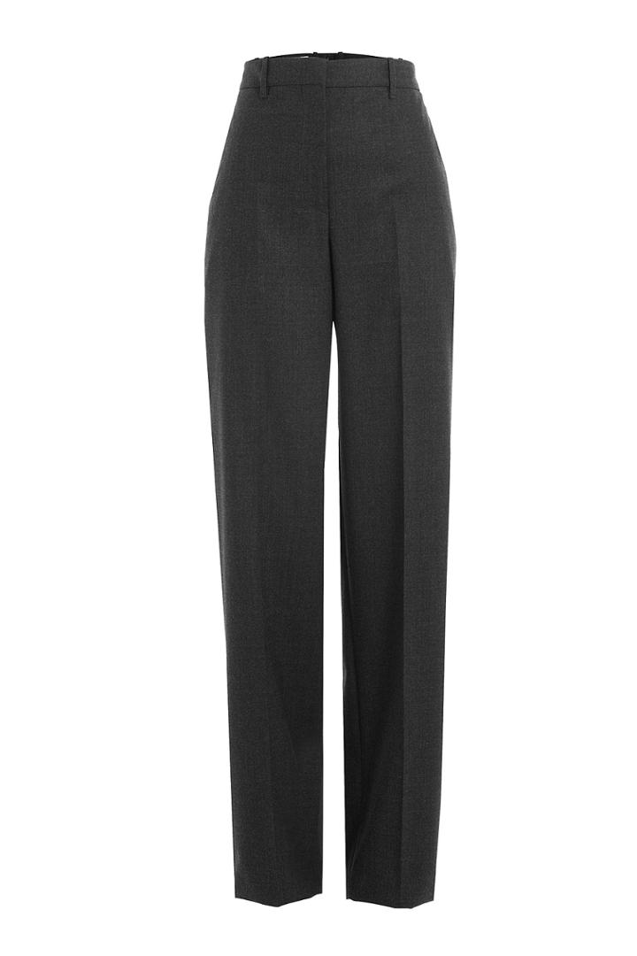 Jil Sander Jil Sander High Waisted Wool Pants - Grey
