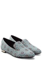 Burberry Burberry Printed Fabric Slip-ons