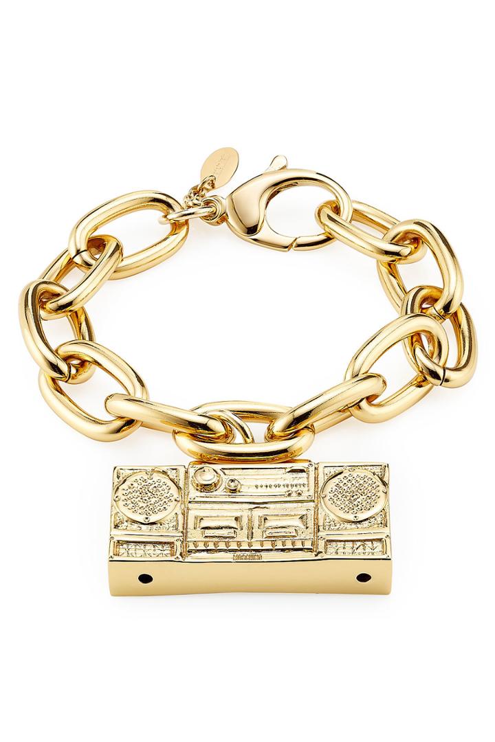 Moschino Moschino Gold-tone Brass Bracelet - None