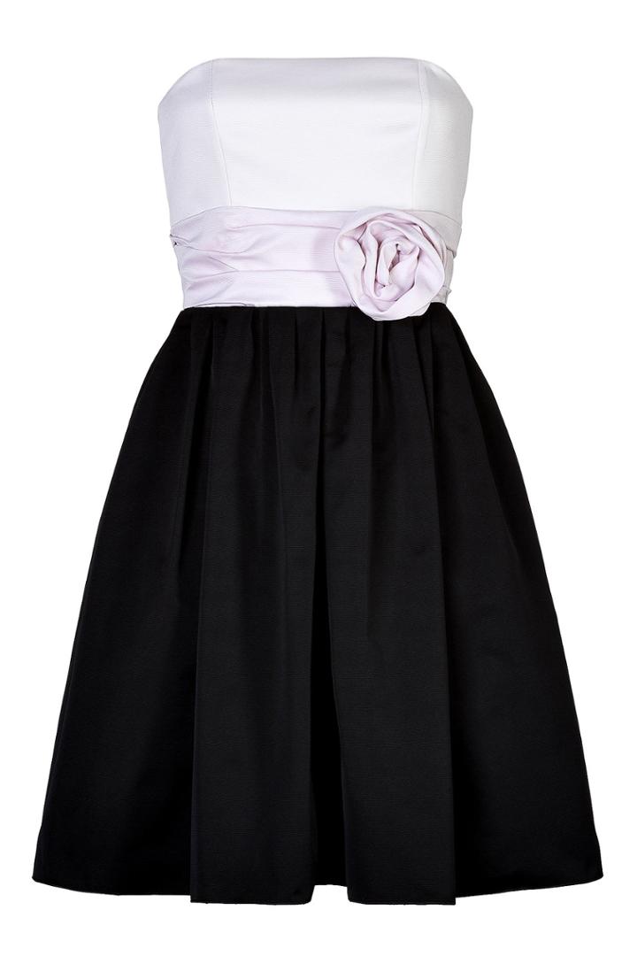 Paule Ka Paule Ka Strapless Dress With Rose Sash