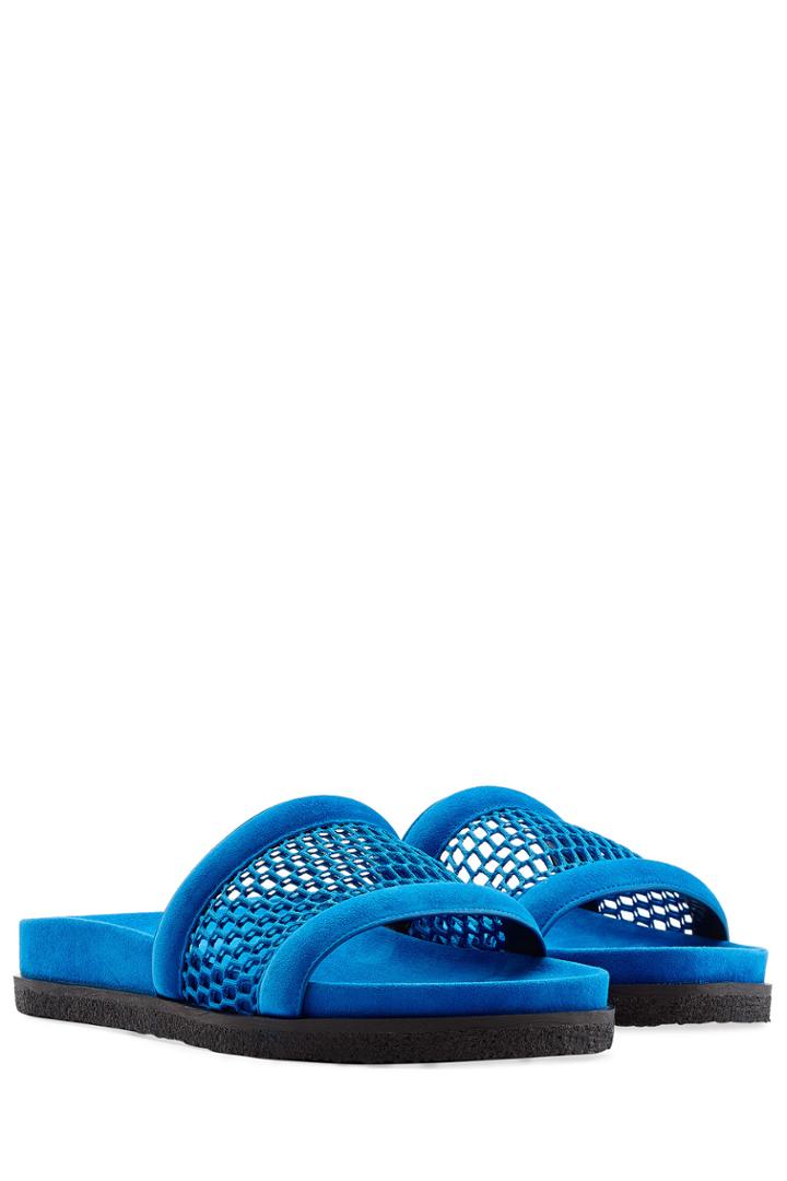 Alexander Wang Alexander Wang Jac Suede And Mesh Sandals - Blue