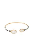 Gas Bijoux Gas Bijoux 24kt Gold-plated Duality Serti Bracelet With Mother Of Pearl