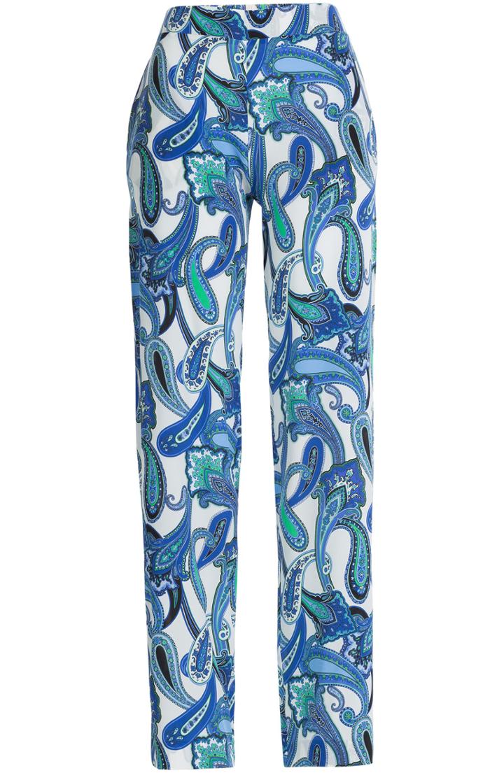 Etro Wide Leg Printed Silk Pants