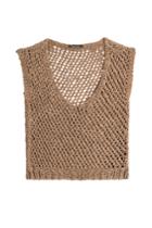 Damir Doma Damir Doma Knitted Suede Top - Camel