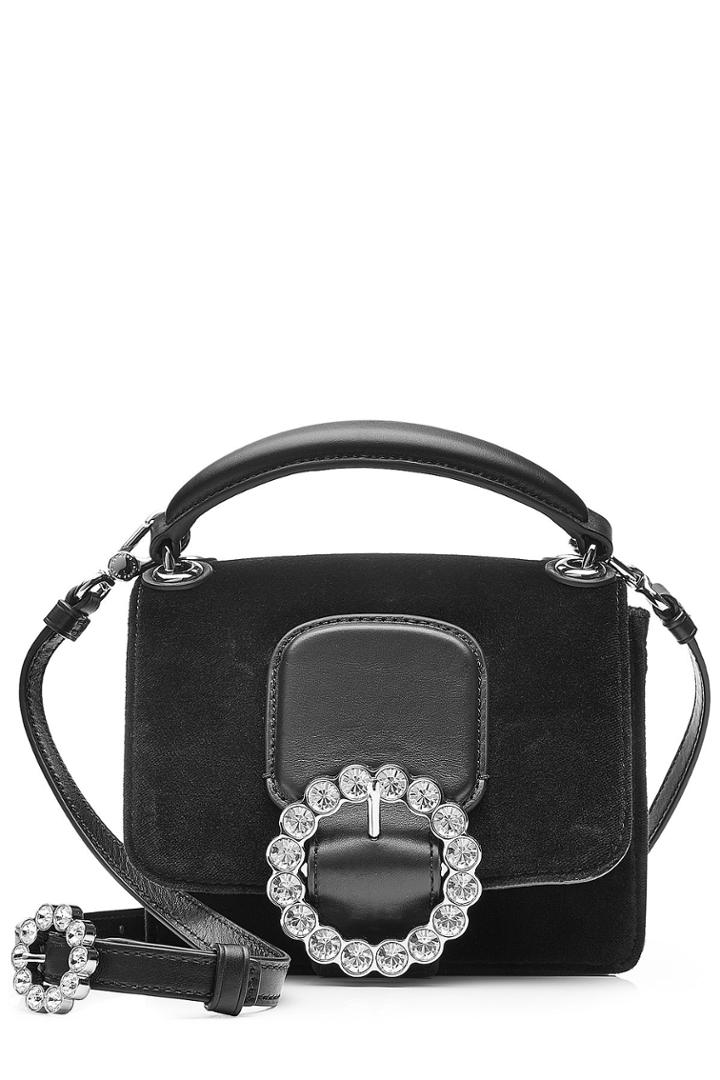 Marc By Marc Jacobs Marc By Marc Jacobs The Box Velvet Shoulder Bag - Black