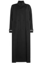 Preen Preen Long Coat With Contrast Trim - Black