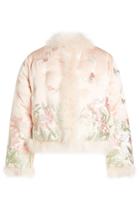 Alexander Mcqueen Alexander Mcqueen Embroidered Silk Jacket With Feathers