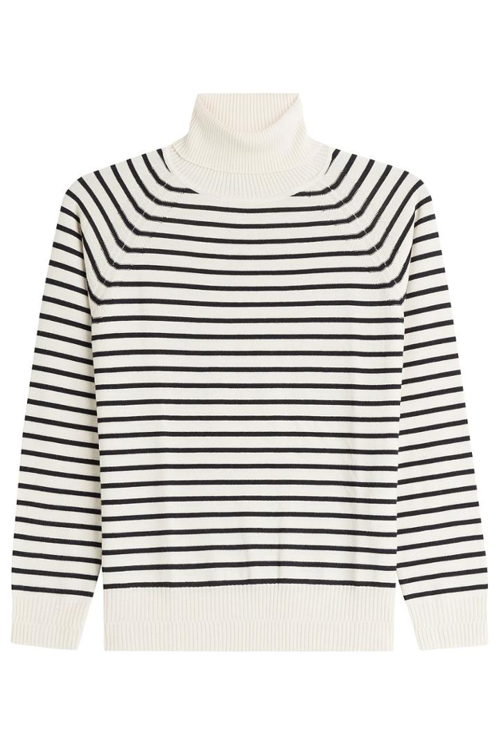 Marc Jacobs Marc Jacobs Striped Wool Turtleneck Pullover - Brown