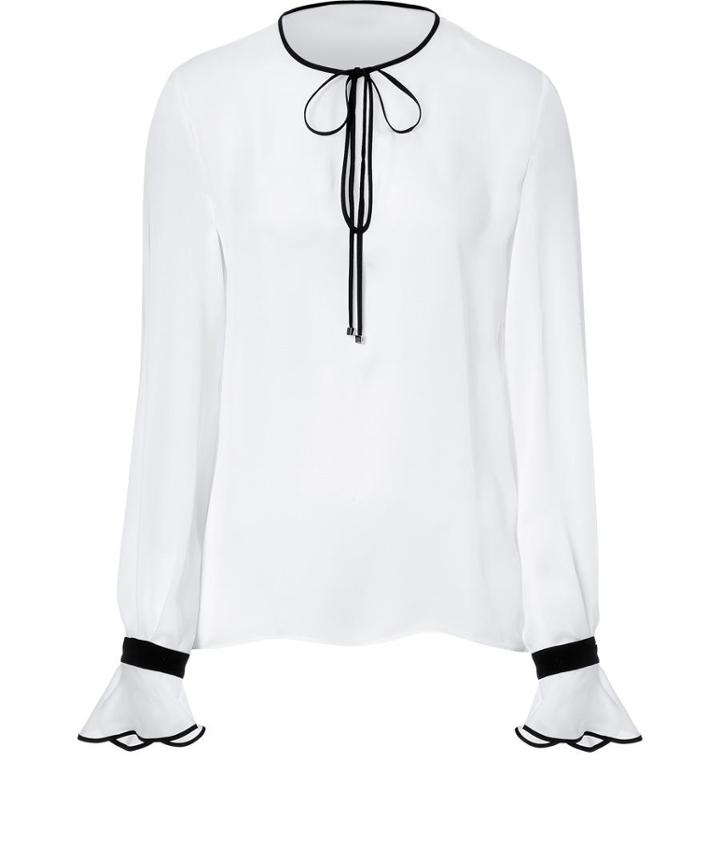 Emilio Pucci Silk Tie Neck Blouse