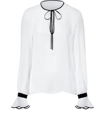 Emilio Pucci Silk Tie Neck Blouse