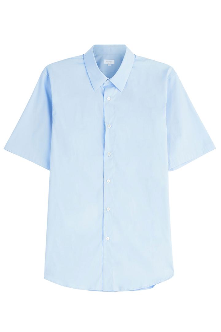 Jil Sander Jil Sander Short Sleeve Cotton Shirt - Blue
