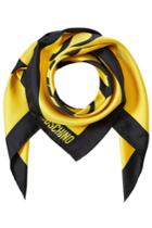 Moschino Moschino Printed Silk Scarf - Yellow