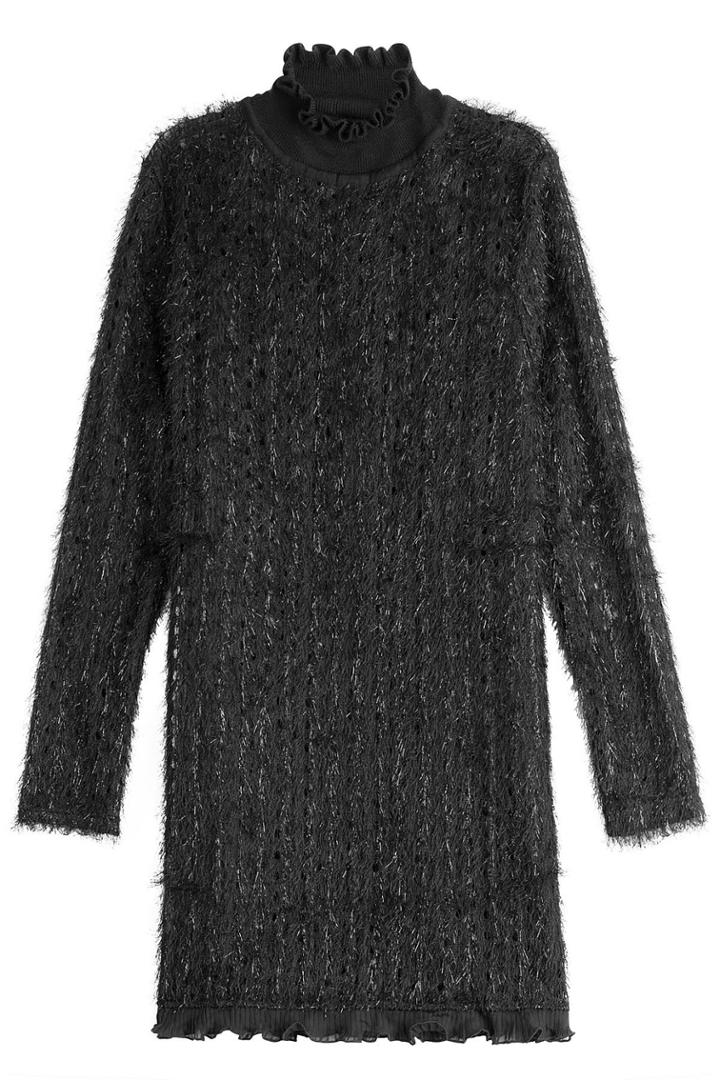 Carven Carven Turtleneck Dress With Shimmer