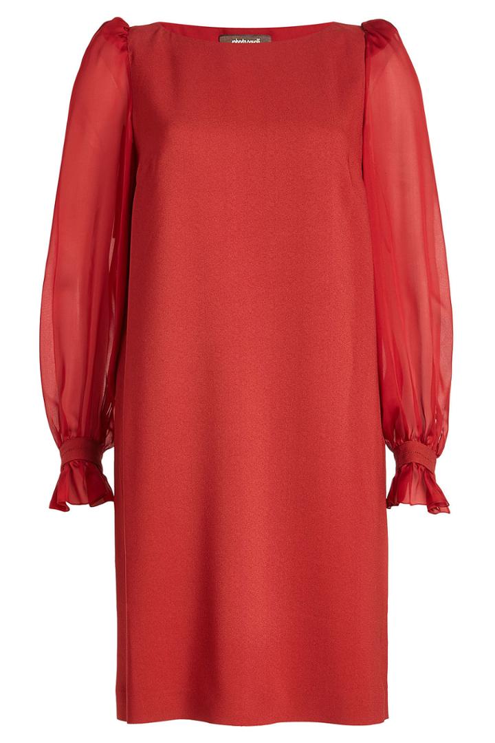 Roberto Cavalli Roberto Cavalli Dress With Sheer Sleeves