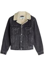 Off-white Off-white X Levi's Sherpa Trucker Denim Jacket With Faux Shearling Lining