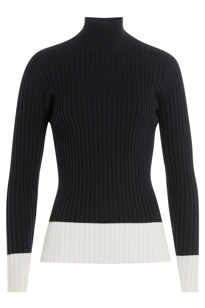 Jil Sander Navy Jil Sander Navy Ribbed Turtleneck With Wool