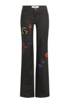 Fendi Fendi Embroidered Flared Jeans