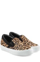 Salvatore Ferragamo Leopard Printed Slip-on Sneakers