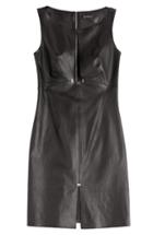 Jitrois Leather Dress With Keyhole Front