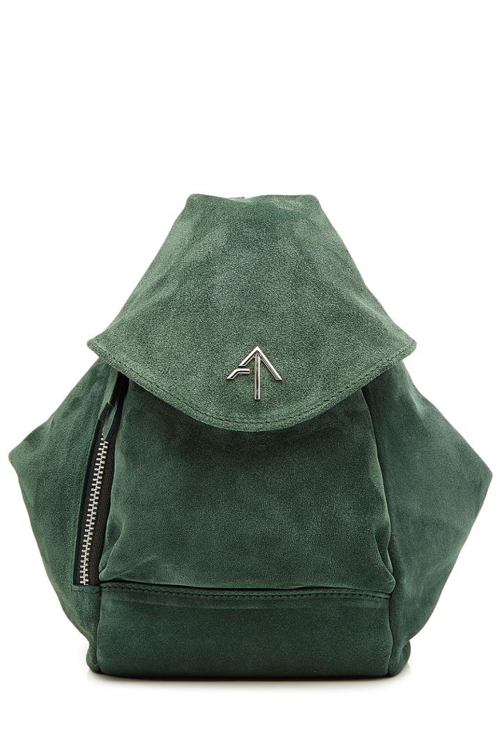 Manu Atelier Manu Atelier Mini Fernweh Suede Tote - Green
