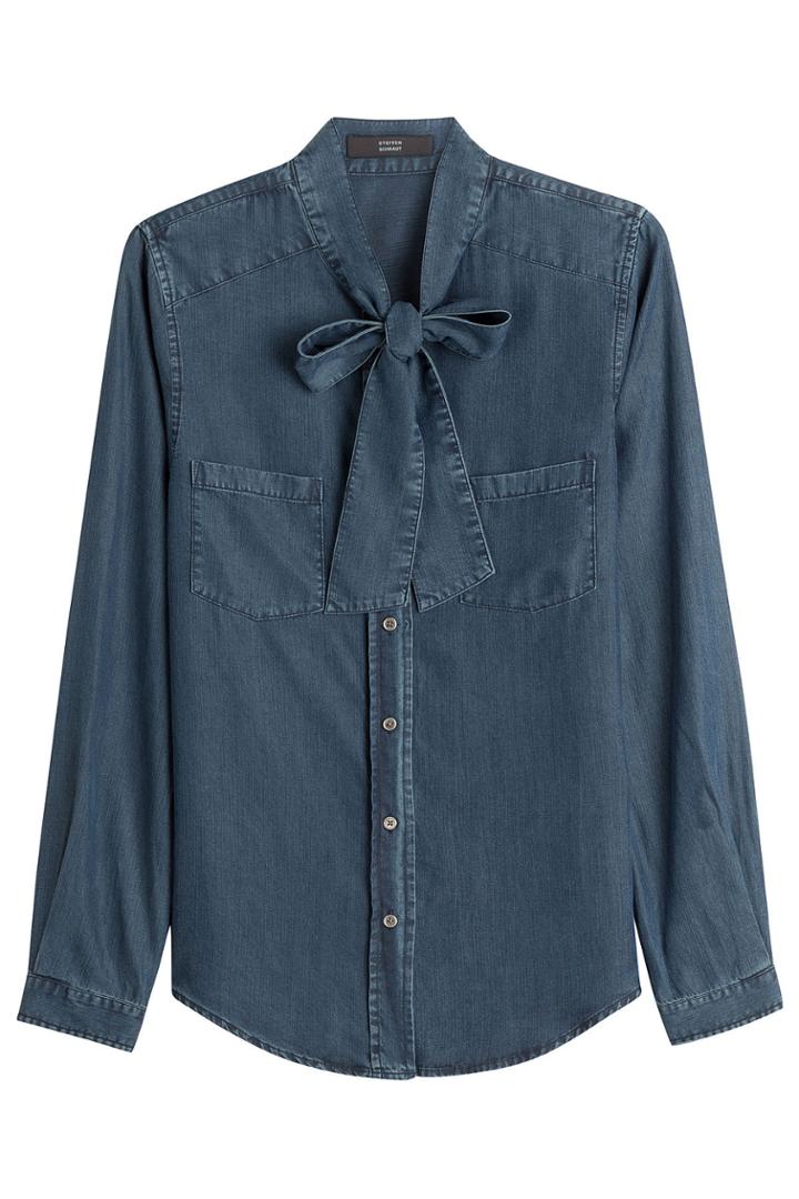 Steffen Schraut Steffen Schraut Denim Blouse With Bow
