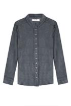 M I H M I H Suede Shirt - Blue