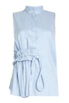 Victoria, Victoria Beckham Victoria, Victoria Beckham Linen And Cotton Shirt With Gathered Detail