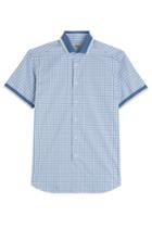 Brioni Brioni Cotton Short Sleeve Plaid Shirt