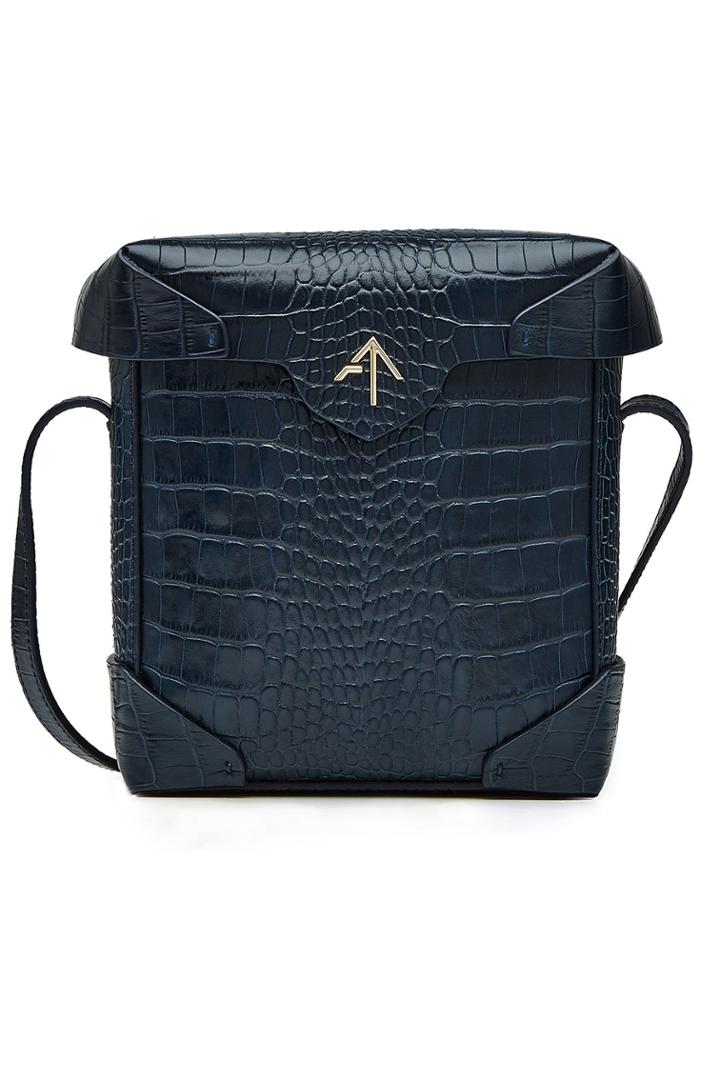 Manu Atelier Manu Atelier Mini Pristine Embossed Leather Shoulder Bag