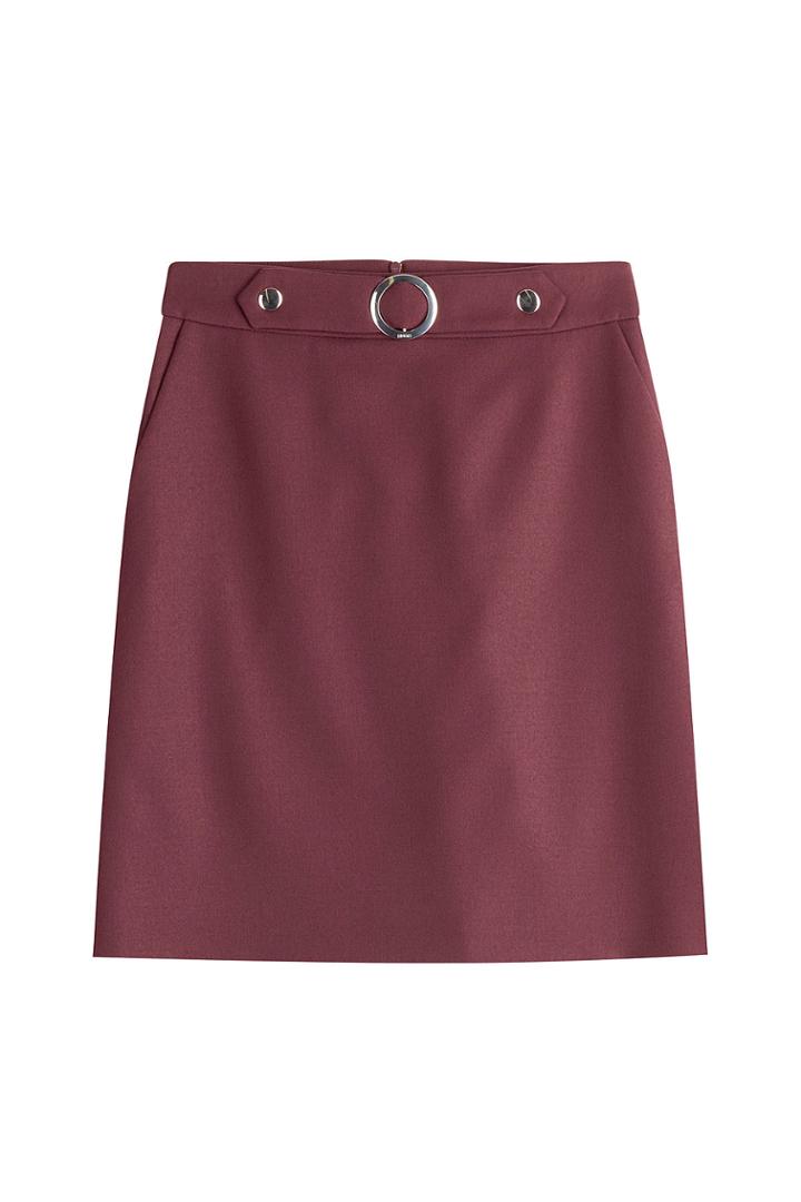 Hugo Hugo Virgin Wool Skirt - Purple