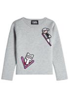 Karl Lagerfeld Karl Lagerfeld Sweatshirt With Patches - Grey