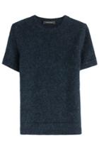 Cédric Charlier Cédric Charlier Short Sleeved Pullover With Mohair - Blue