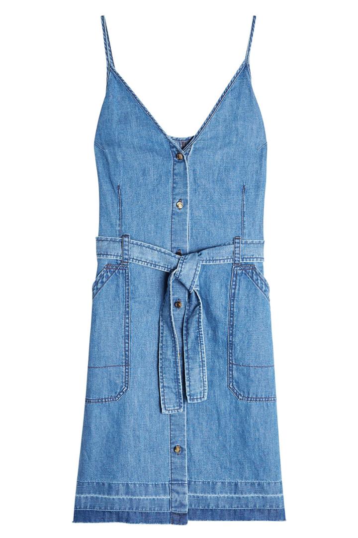 J Brand J Brand Denim Dress In Cotton And Linen