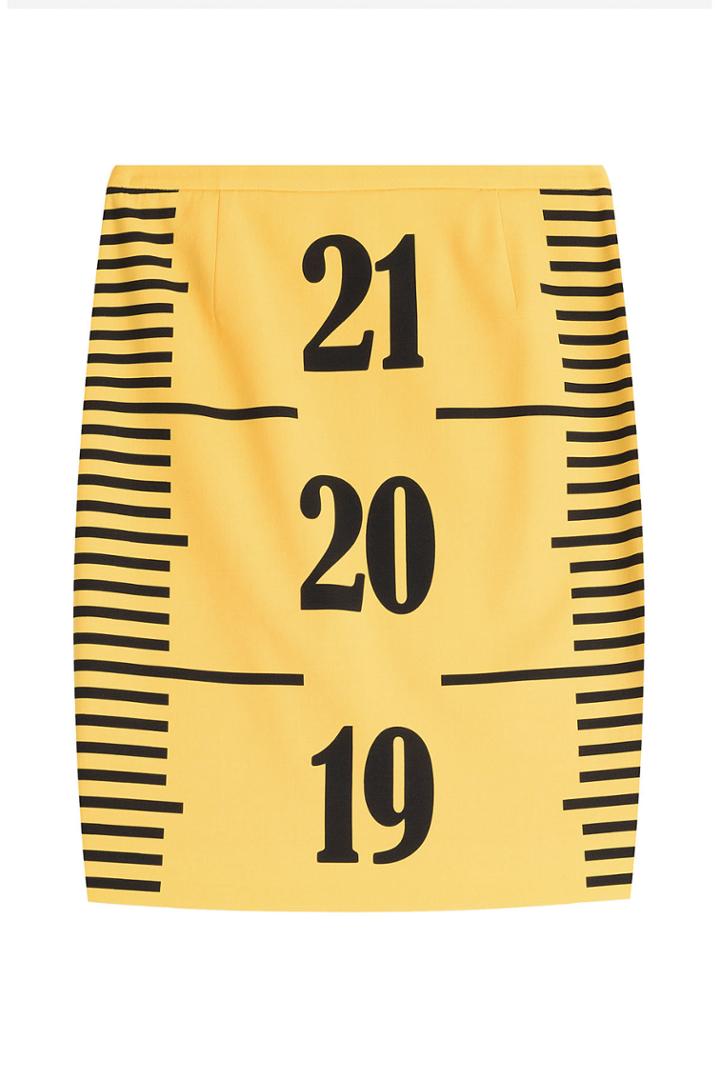 Moschino Moschino Wool-twill Printed Skirt