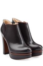 Lautre Chose Leather Platform Ankle Boots