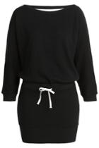 Pam & Gela Pam & Gela Cotton Blend Sweater Dress - Black