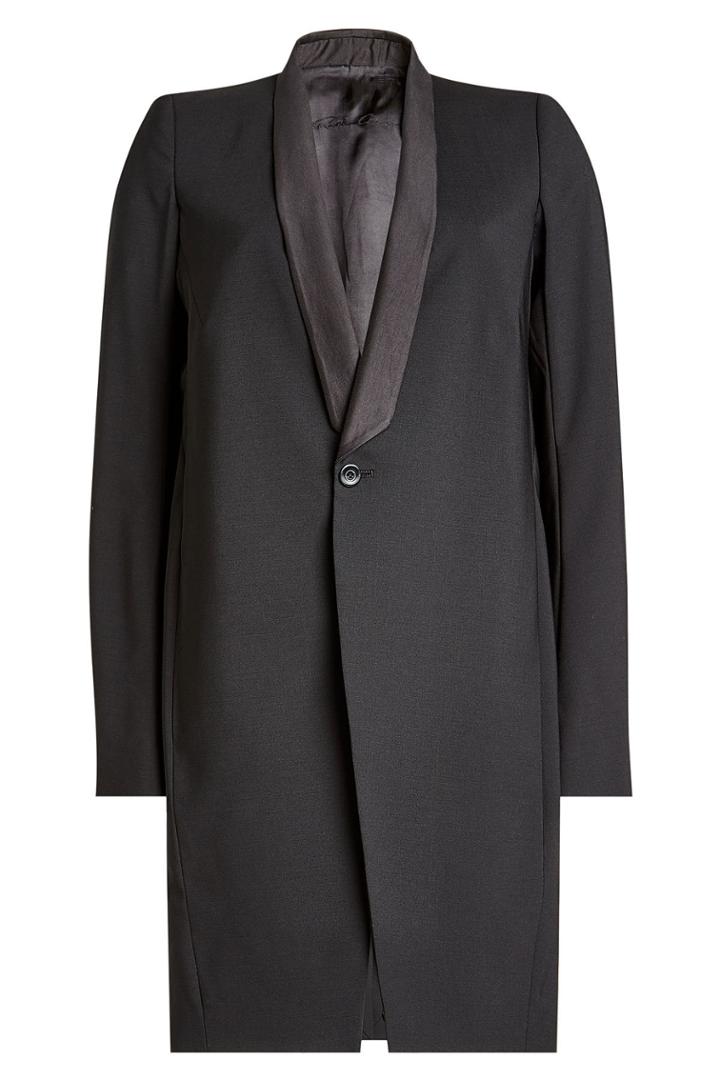 Rick Owens Rick Owens Virgin Wool Blazer Coat - Black