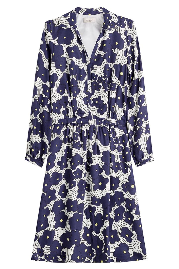 Paul & Joe Paul & Joe Printed Dress With Silk - Blue
