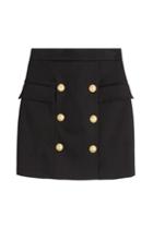 Balmain Balmain Cotton Blend Skirt With Embossed Buttons