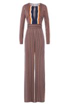 Diane Von Furstenberg Diane Von Furstenberg Printed Silk Jumpsuit - Stripes